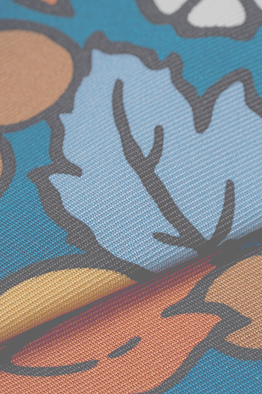 Cravatta stampata  in twill di seta disegno floreale  