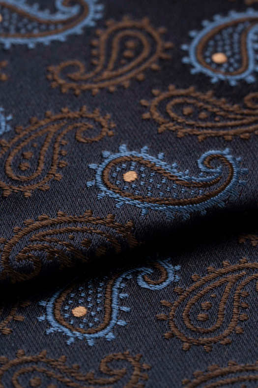 Cravatta jacquard in seta disegno paisley   - new