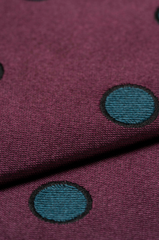 Cravatta jacquard in seta disegno pois   - new