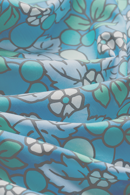 Cotton and silk bandana with floral design  