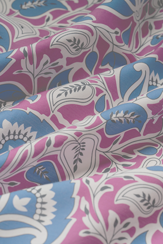 Cotton and silk bandana with floral design  