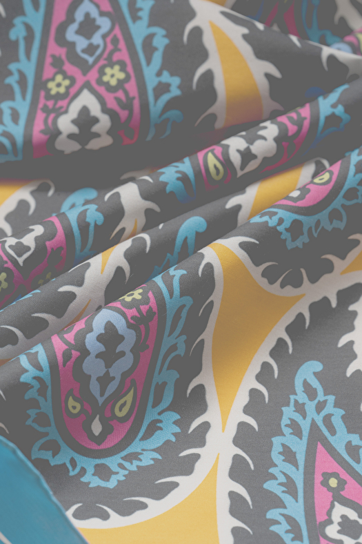 Bandana in cotone e seta disegno paisley  