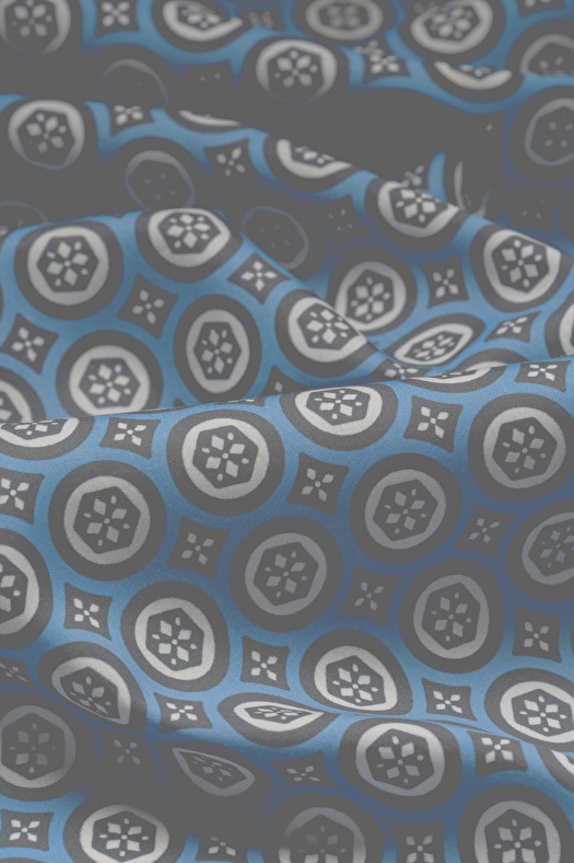 Bandana in cotone e seta disegno medaglioni  