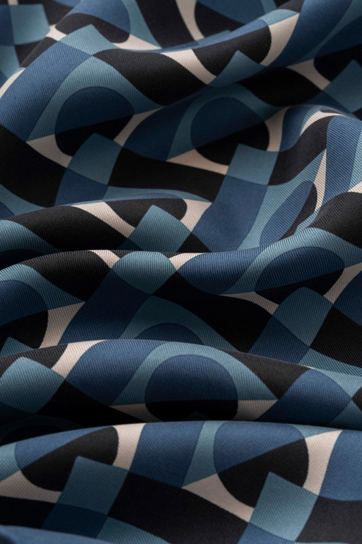 Foulard in seta disegno geometrico   - new