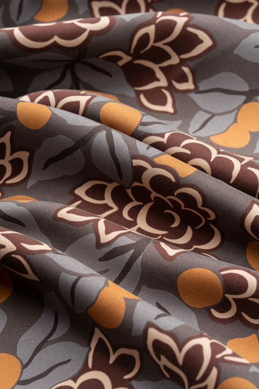 Silk neckerchief with floral design  - sold out  - new