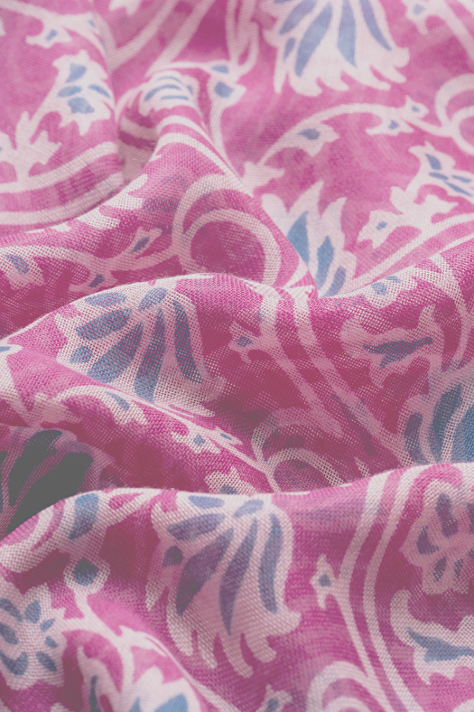Cashmere and silk scarf with floral design  